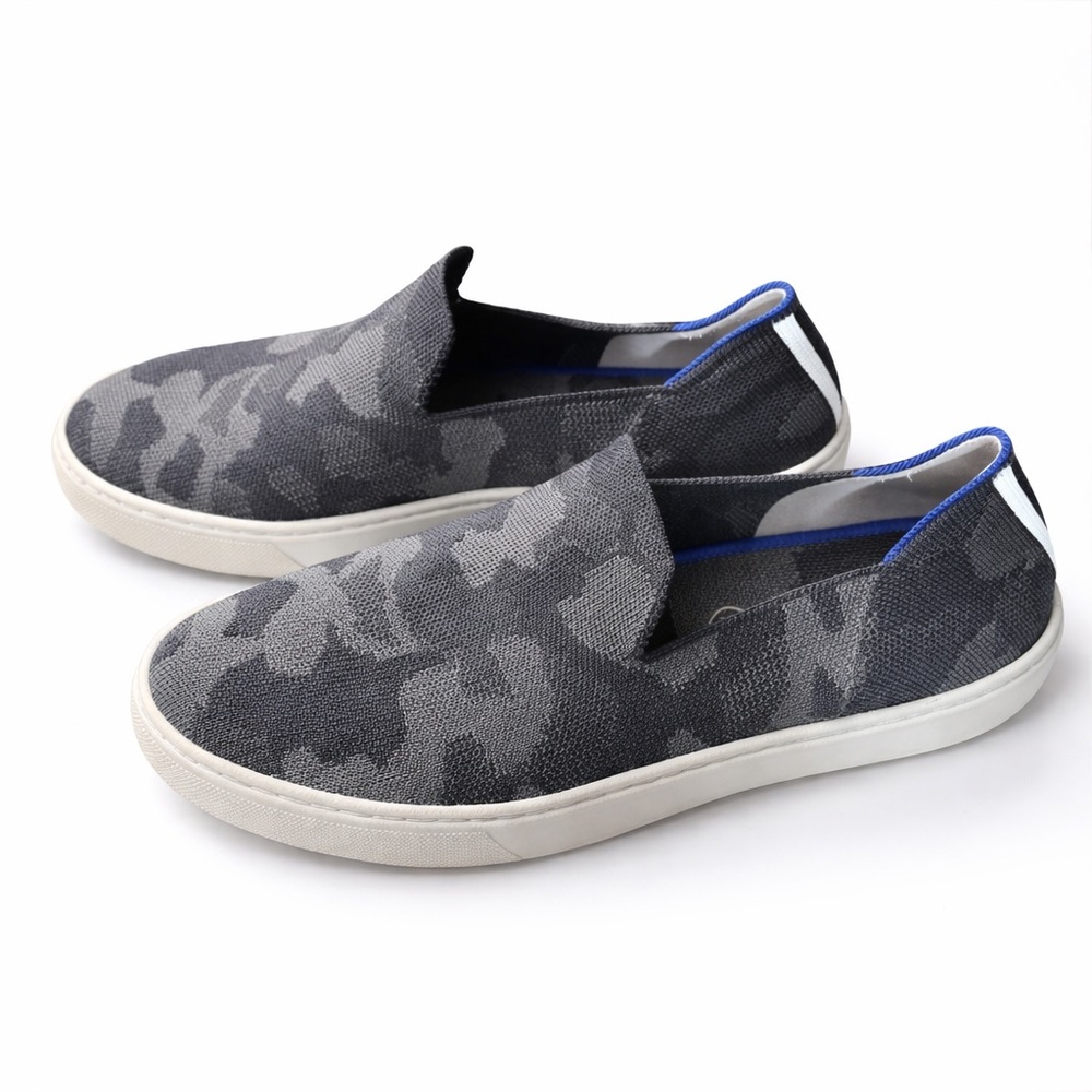 Rothy's Women's Slip On Sneaker 9.5 Gray Camo The Original Comfort Shoe